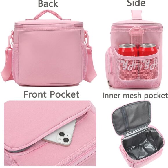 Insulated Lunch Bag for Adult/Women/Men, Reusable Large Lunch Box Cooler Soft Le - Picture 5 of 7